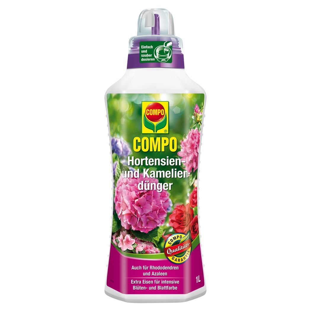 COMPO Hortensien- und Kameliendünger 1l Flasche