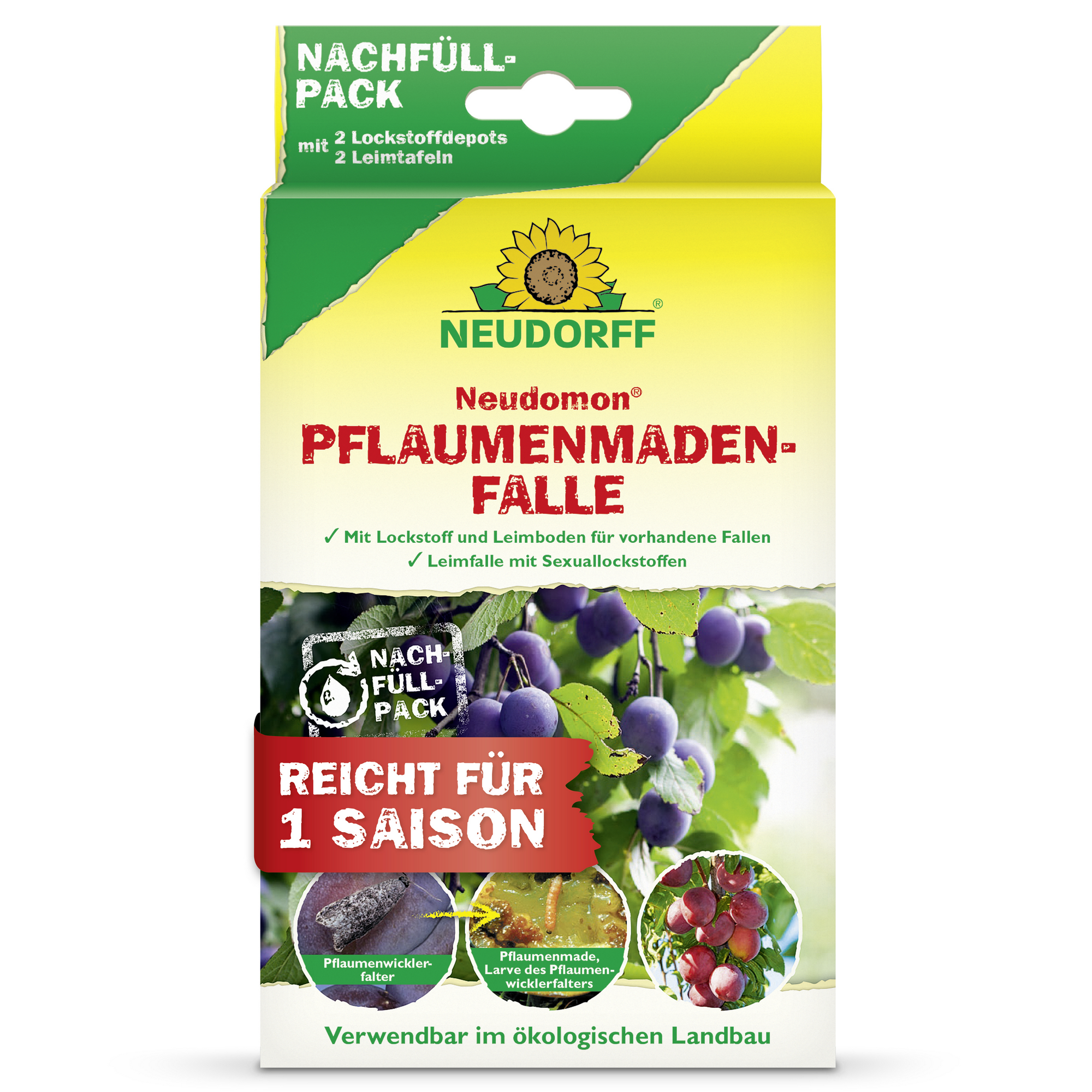 Neudomon PflaumenmadenFalle Nachfüllpack 1 Set