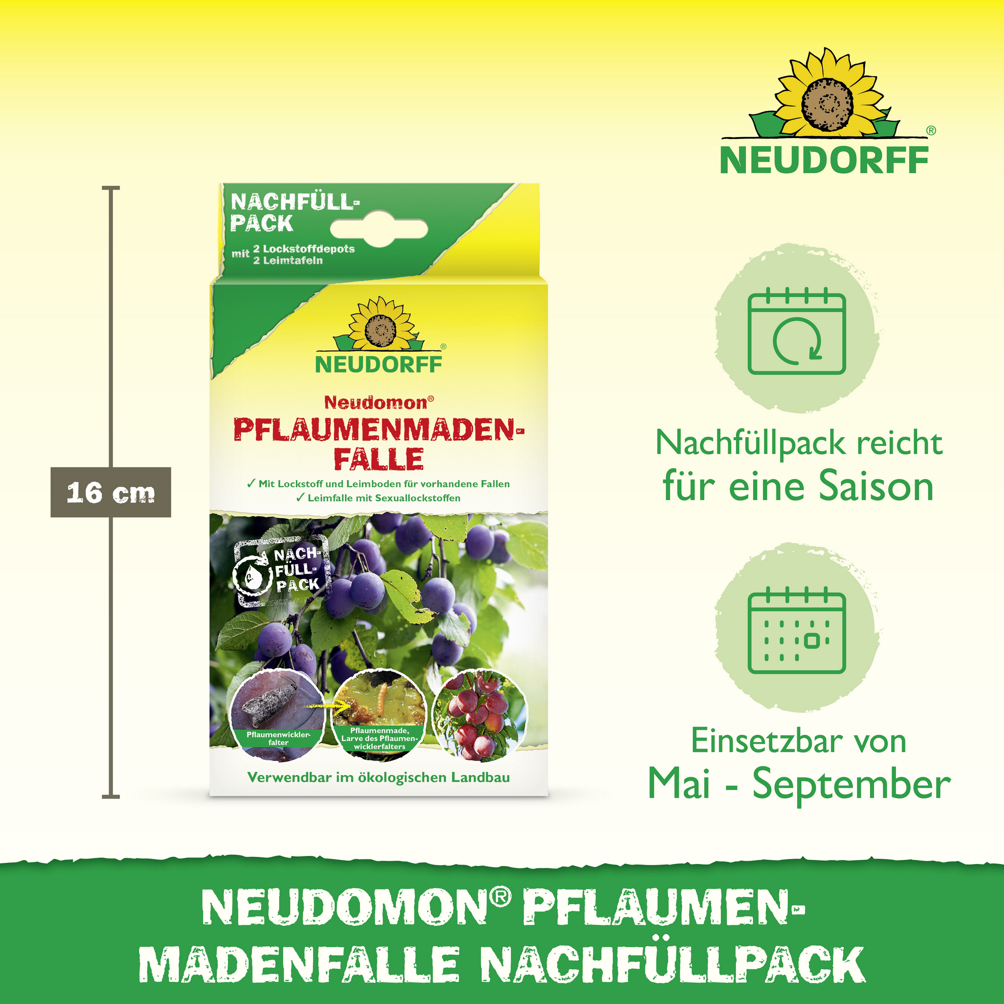 Neudomon PflaumenmadenFalle Nachfüllpack 1 Set
