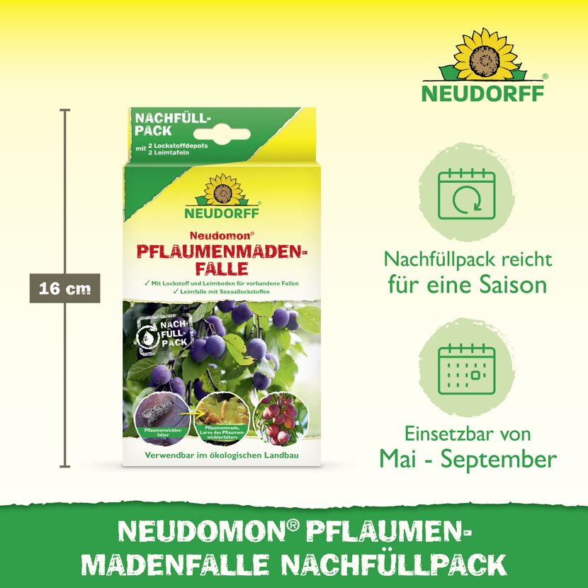 Neudomon Pflaumenmaden-Falle Nachfüllpack 1 Set