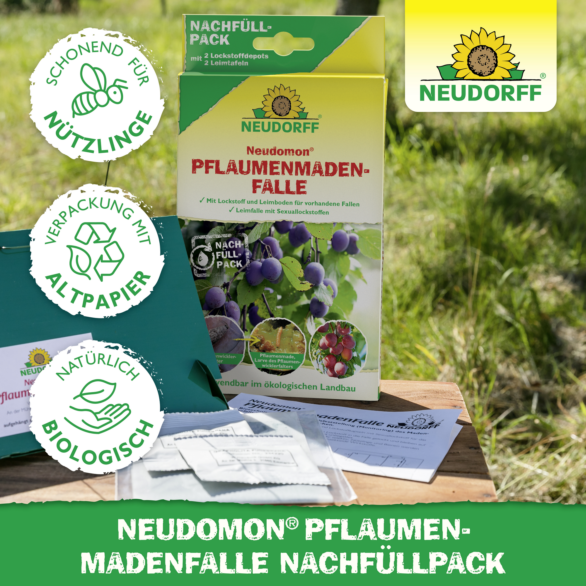 Neudomon PflaumenmadenFalle Nachfüllpack 1 Set