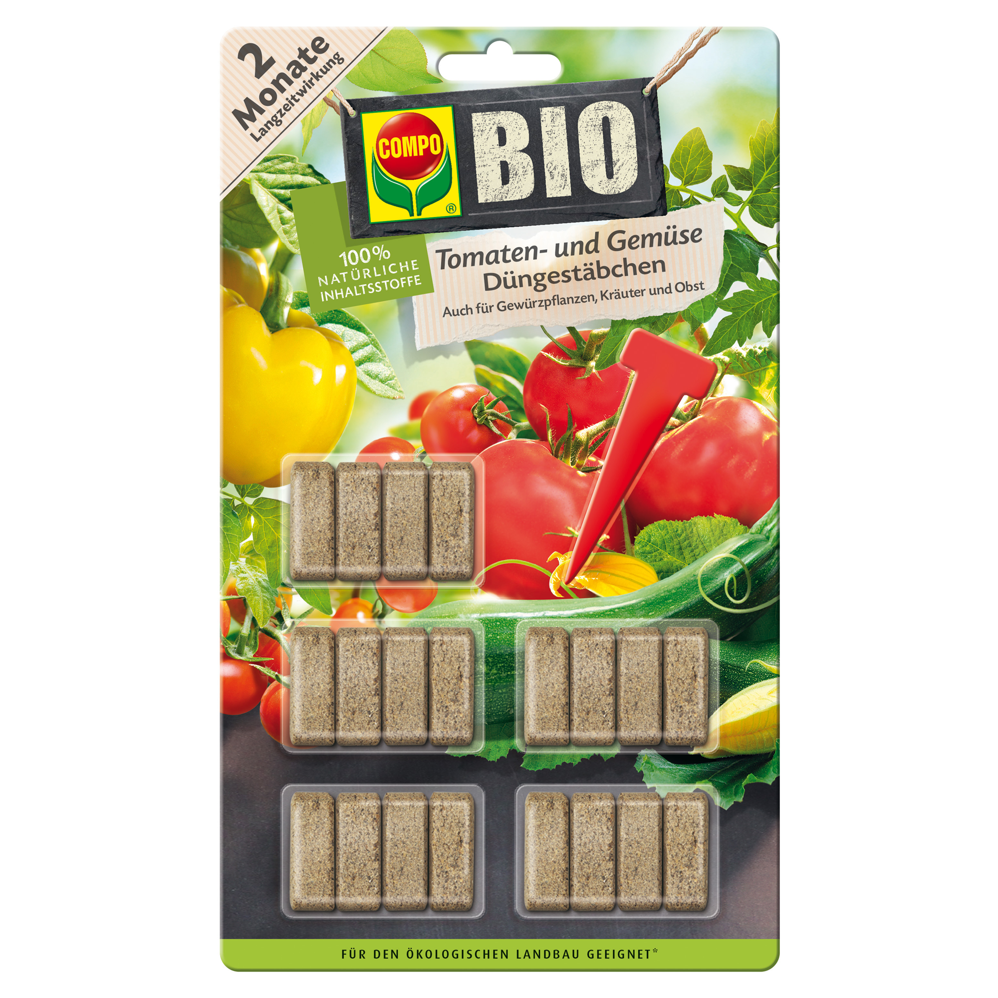Compo Bio-Düngestäbchen für Tomaten und Gemüse 20 Stück