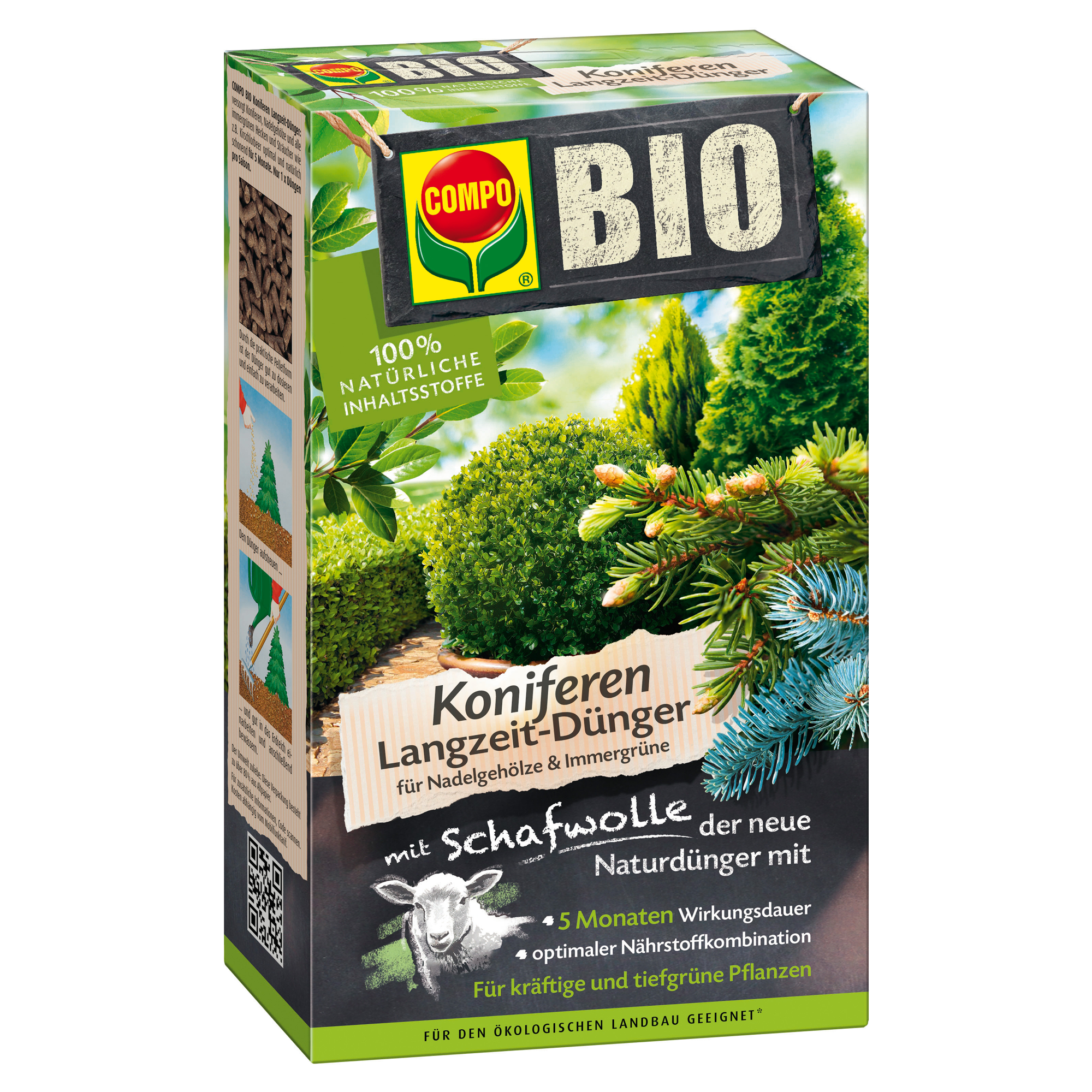 Bio-Langzeitdünger mit Schafwolle Koniferen 750 g + product picture