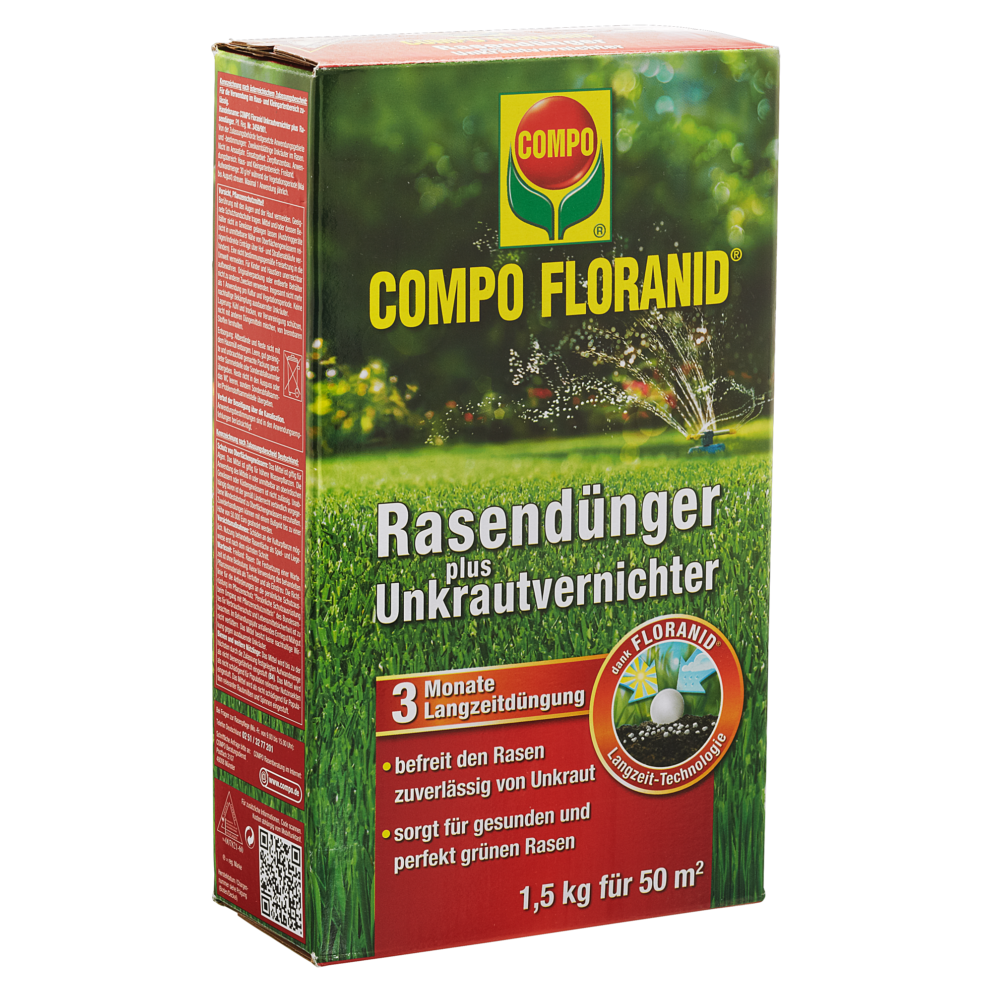 Compo Floranid Rasendünger plus Unkrautvernichter 1,5 kg ǀ toom Baumarkt