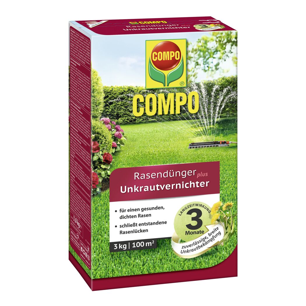 Rasendünger plus Unkrautvernichter 3 kg