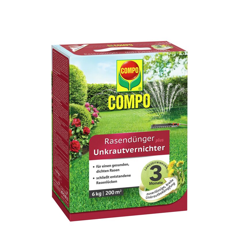 Rasendünger plus Unkrautvernichter 6 kg