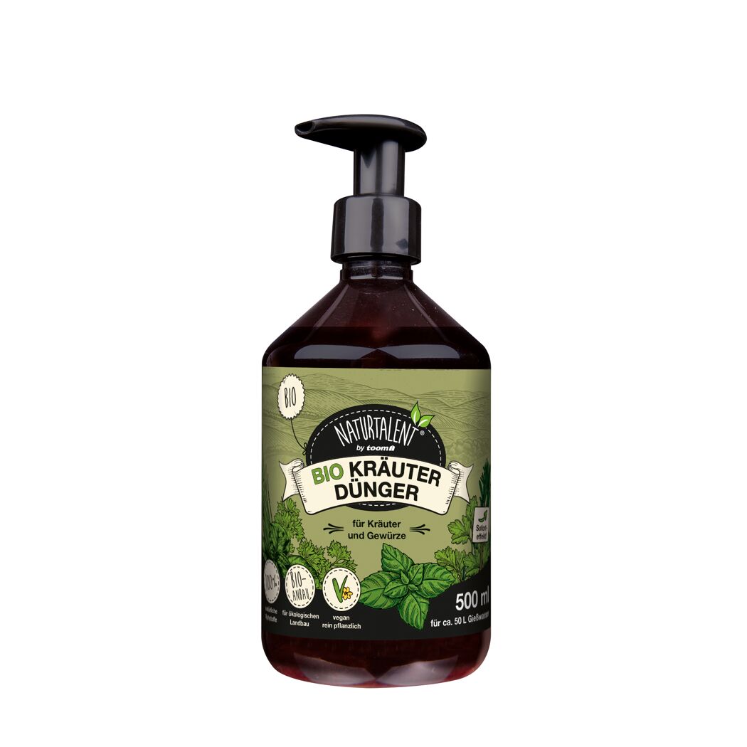 Naturtalent Bio Kräuter Dünger Flasche mit Pumpe