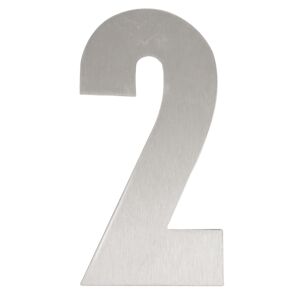 Hausnummer '2' Edelstahl 16 cm