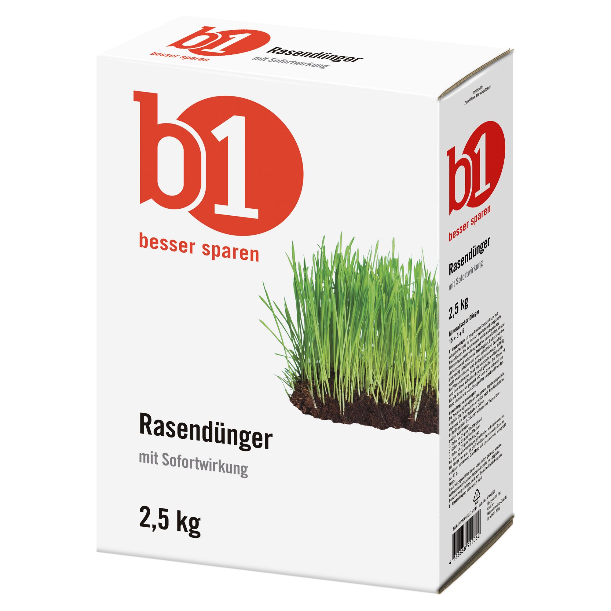 B1 Rasendünger mit Sofortwirkung 2,5 kg