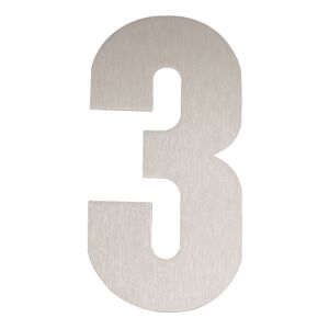 Hausnummer '3' Edelstahl 16 cm