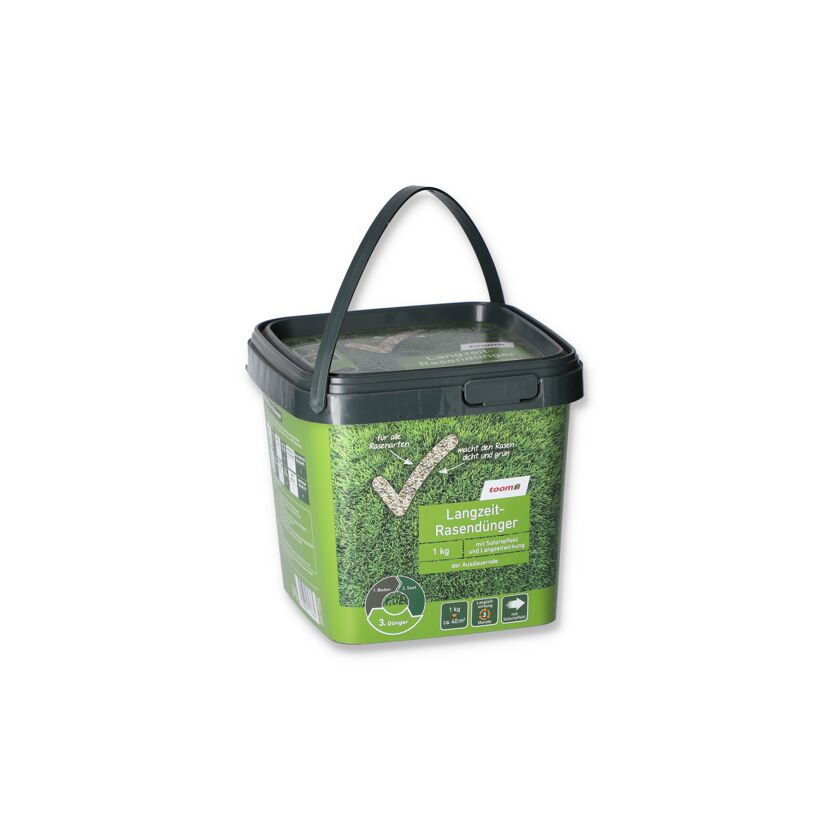Eimer mit toom Langzeit-Rasendünger 1 kg