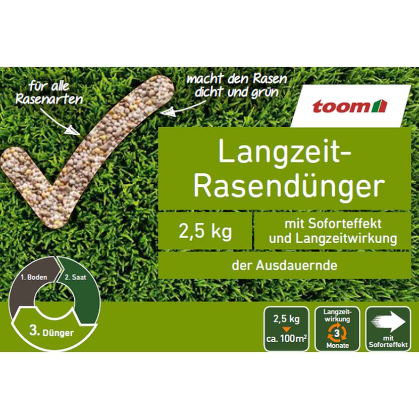 Toom Langzeit-Rasendünger für alle Rasenarten