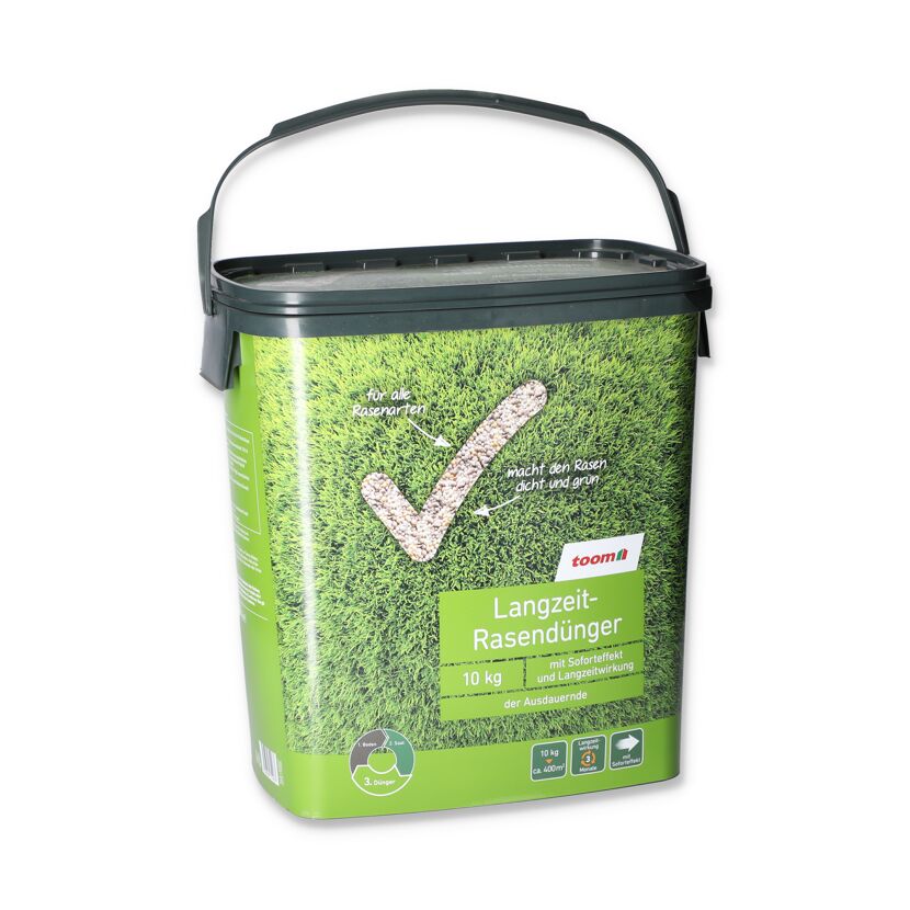 10 kg toom Langzeit-Rasendünger im Eimer