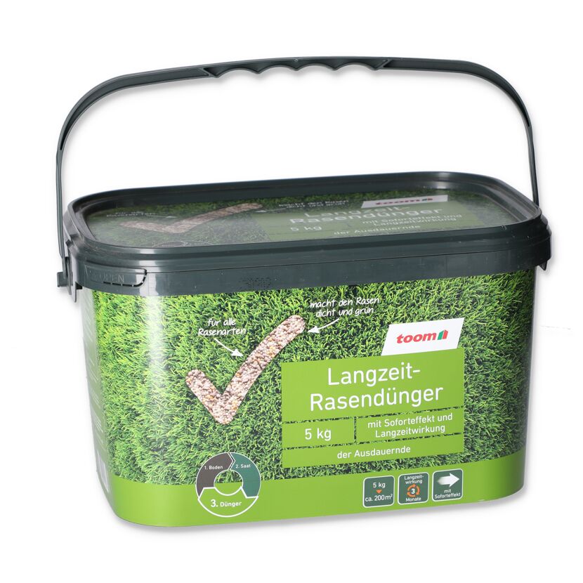 5 kg toom Langzeit-Rasendünger im Eimer
