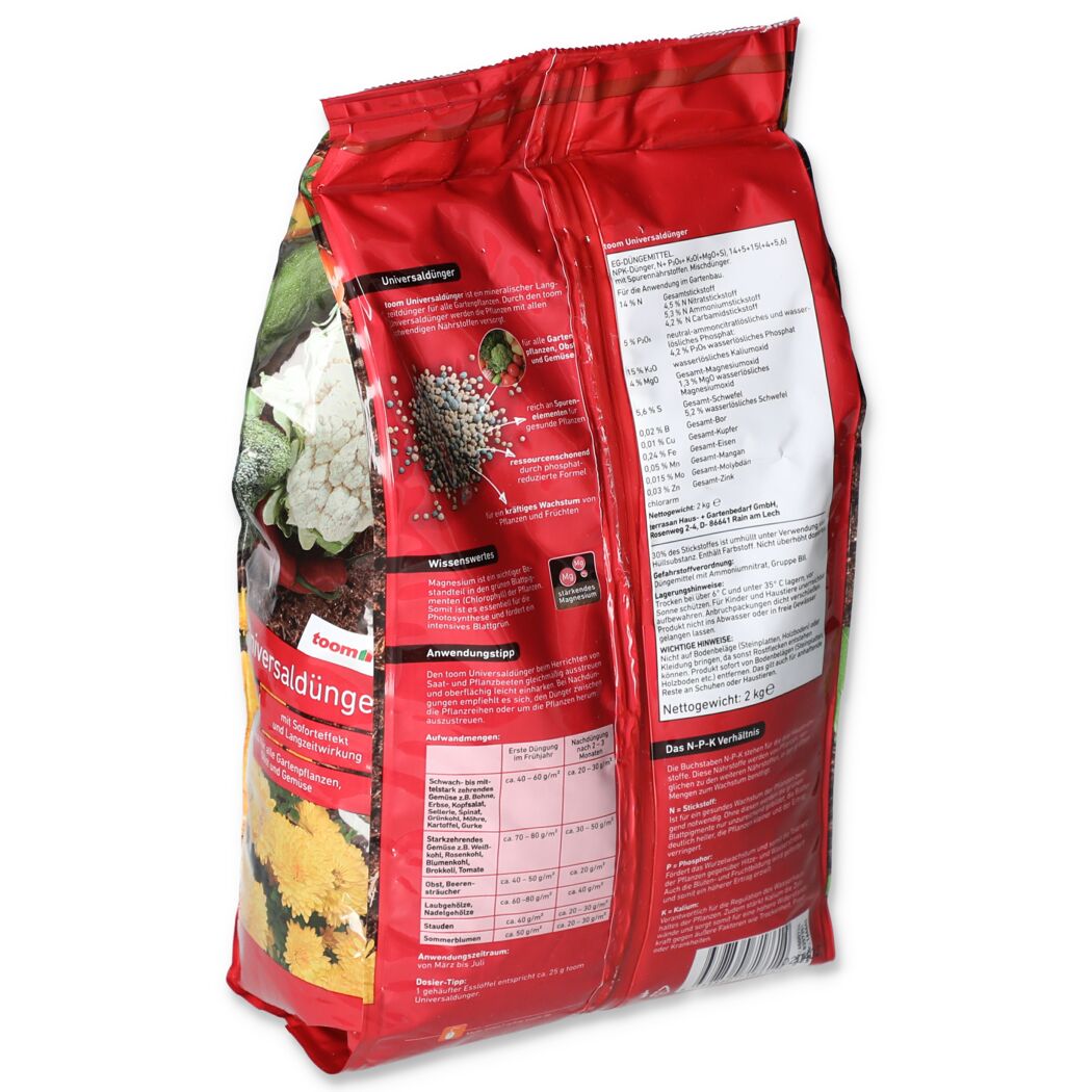 Toom Universaldünger 2 kg für alle Gartenpflanzen