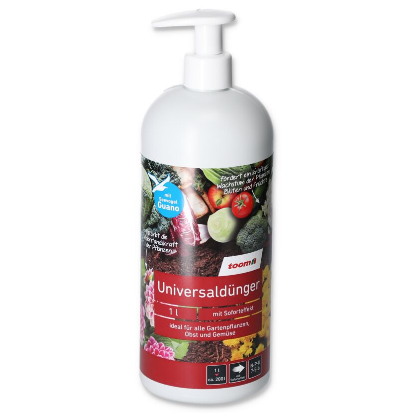 Toom Universaldünger 1l Flasche mit Dosierpumpe