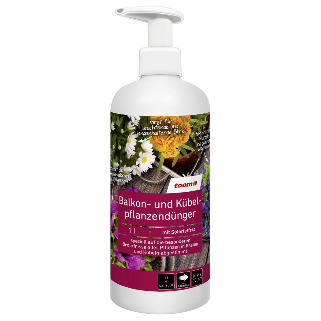 toom Balkon- und Kübelpflanzendünger 1 l