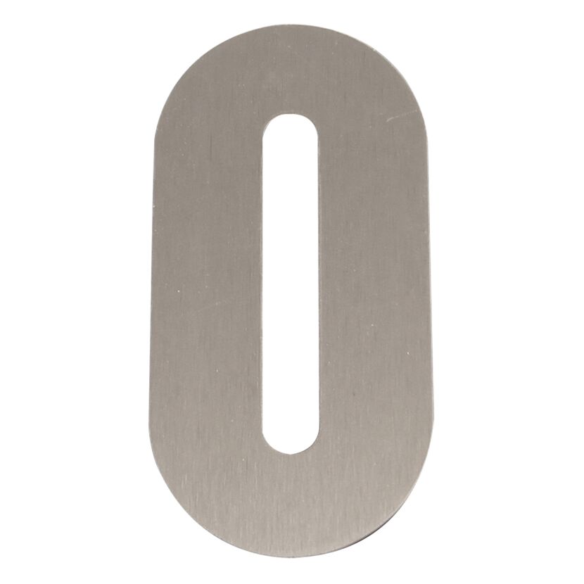 Hausnummer '0' Edelstahl 16 cm