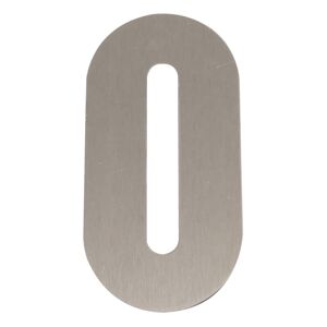 Hausnummer '0' Edelstahl 16 cm