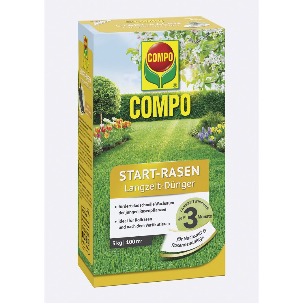 COMPO START-RASEN Langzeit-Dünger 3 kg für 100 m²