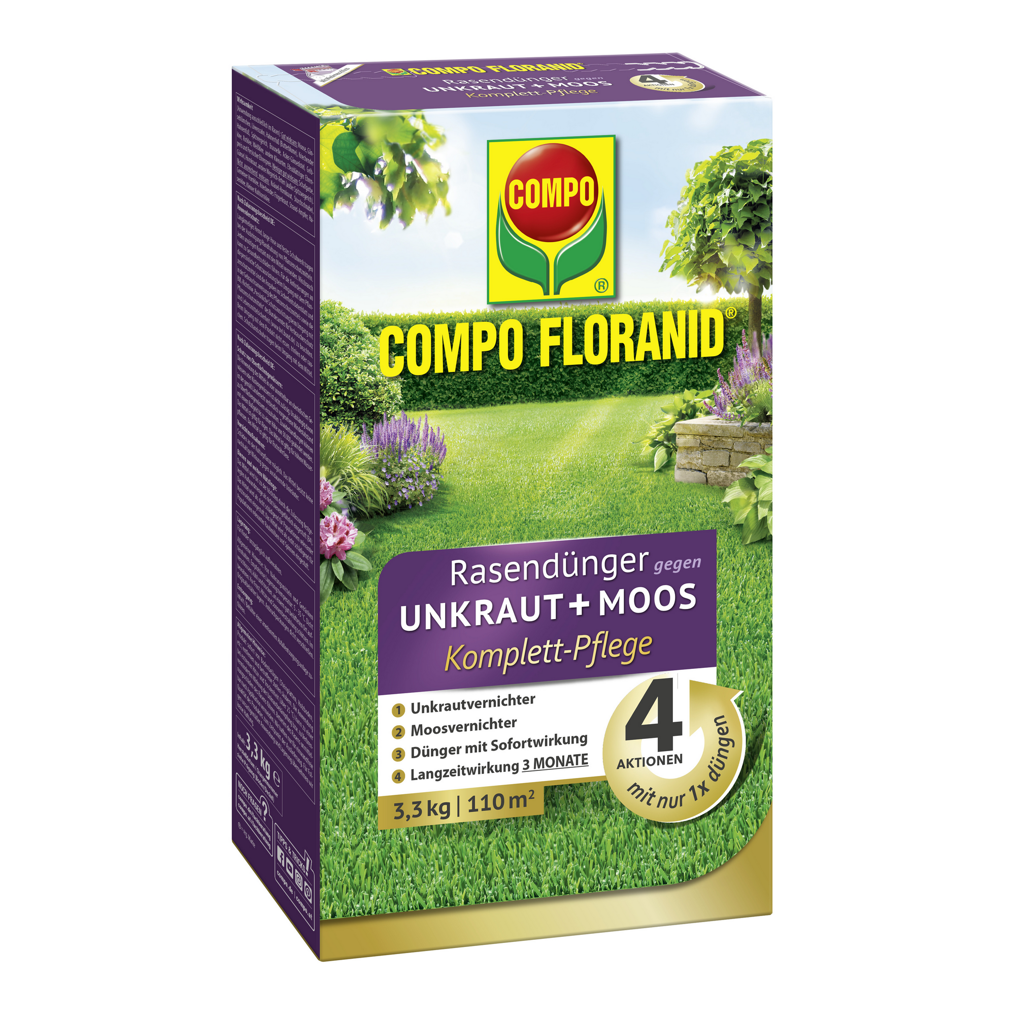 Rasendünger gegen Unkraut + Moos 3,3 kg + product picture