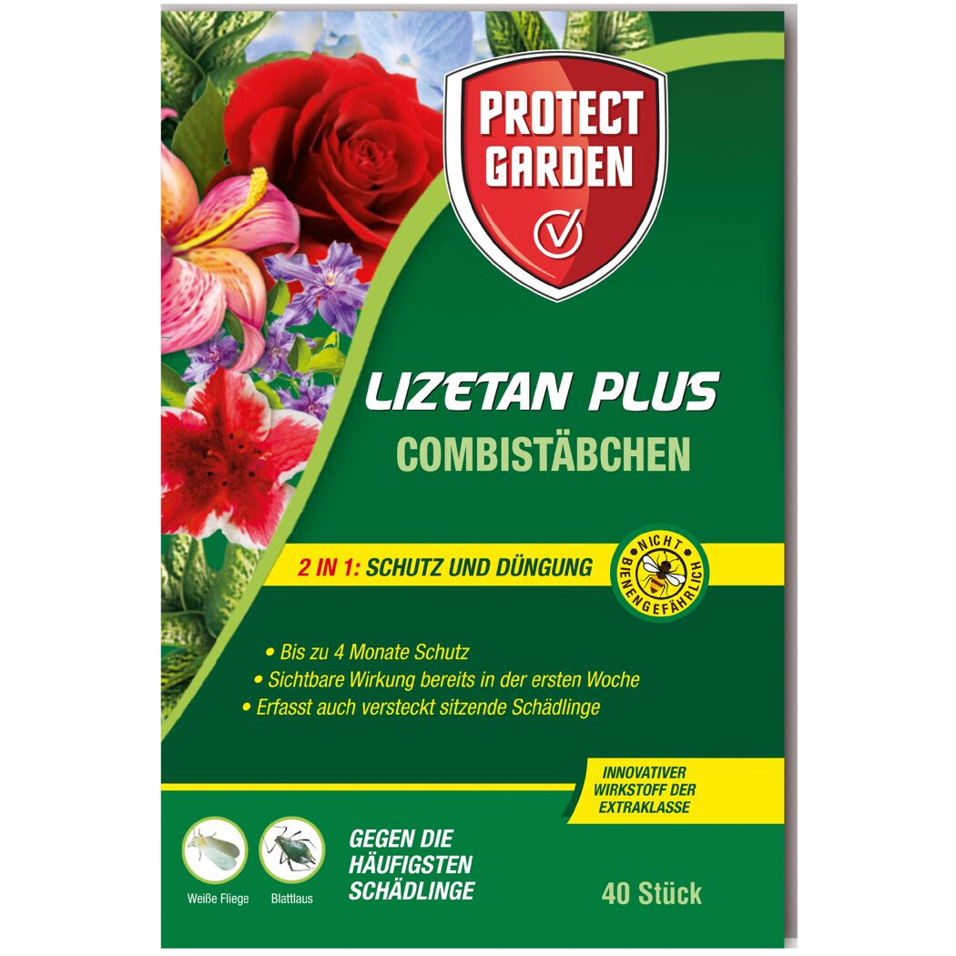 Lizetan Plus Combistäbchen Verpackung mit Blumen