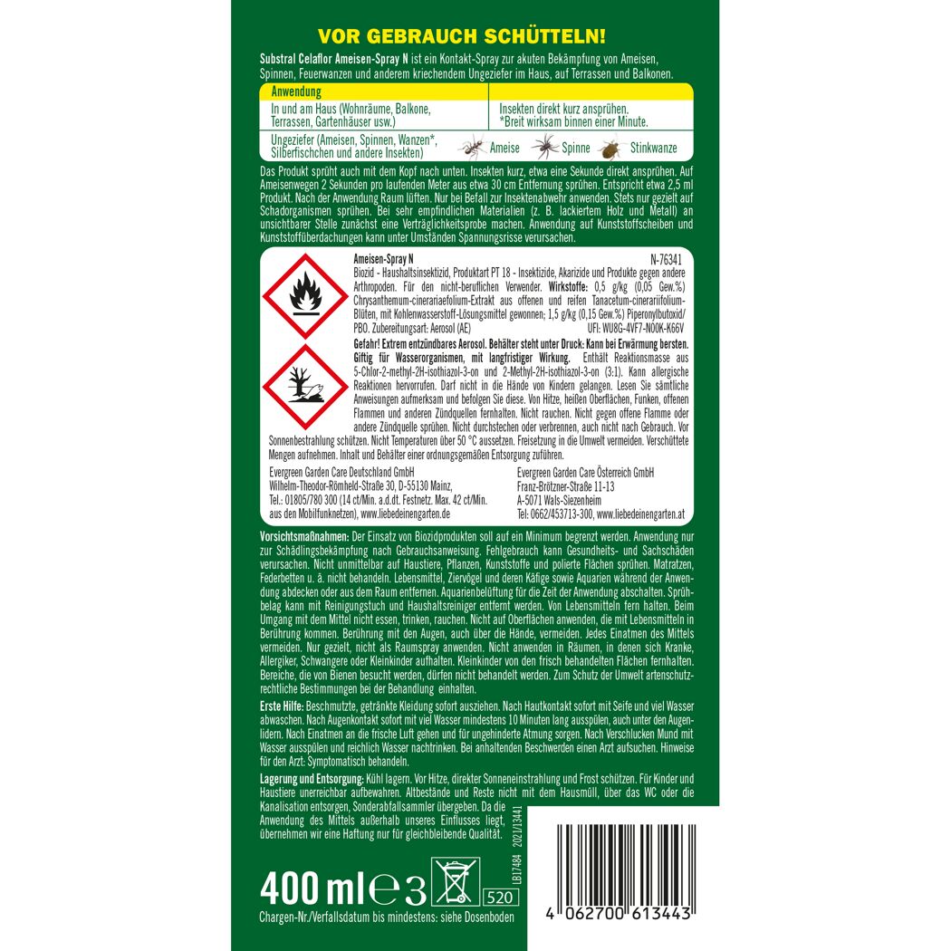 Substral Celaflor Ameisen-Spray N 400ml Flasche