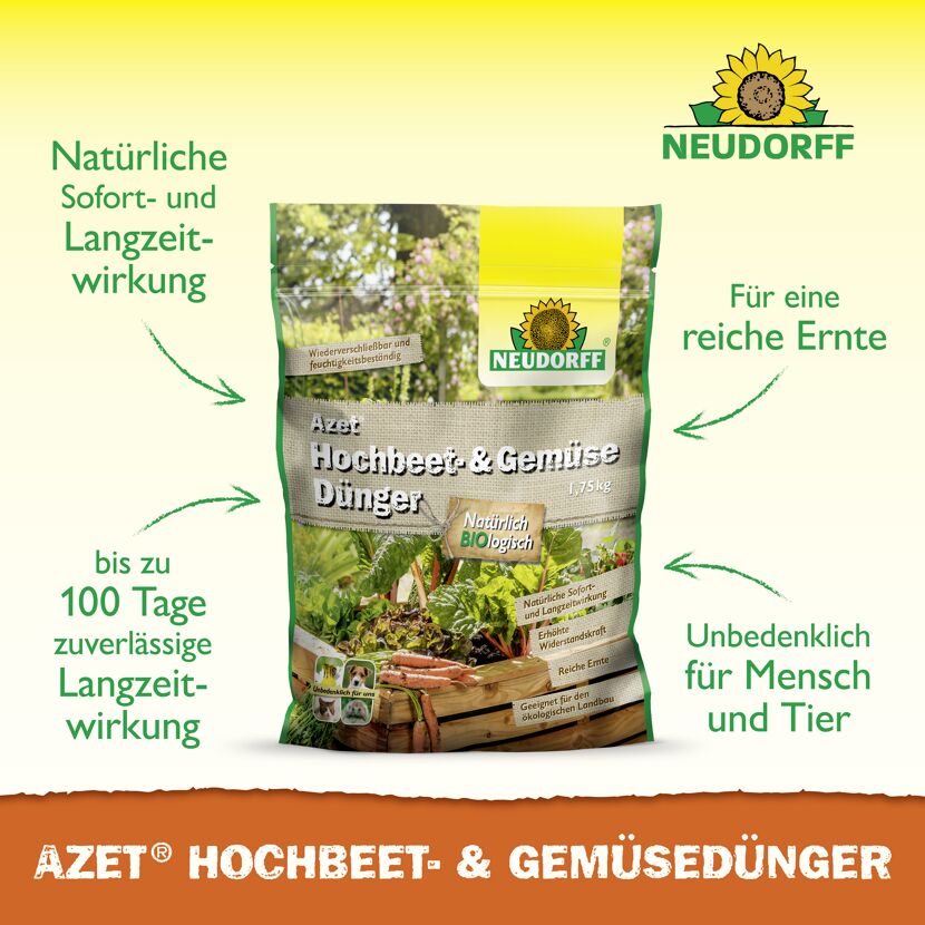 Dünger 'Azet' für Hochbeete und Gemüse