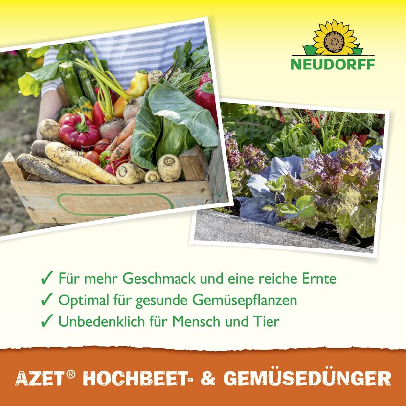 Dünger 'Azet' für Hochbeete und Gemüse