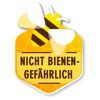 Schild mit Biene: Nicht bienengefährlich