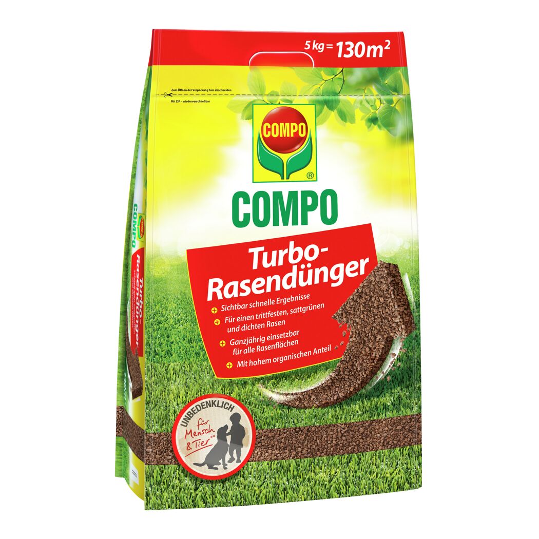 COMPO Turbo-Rasendünger 5 kg für 130 m²
