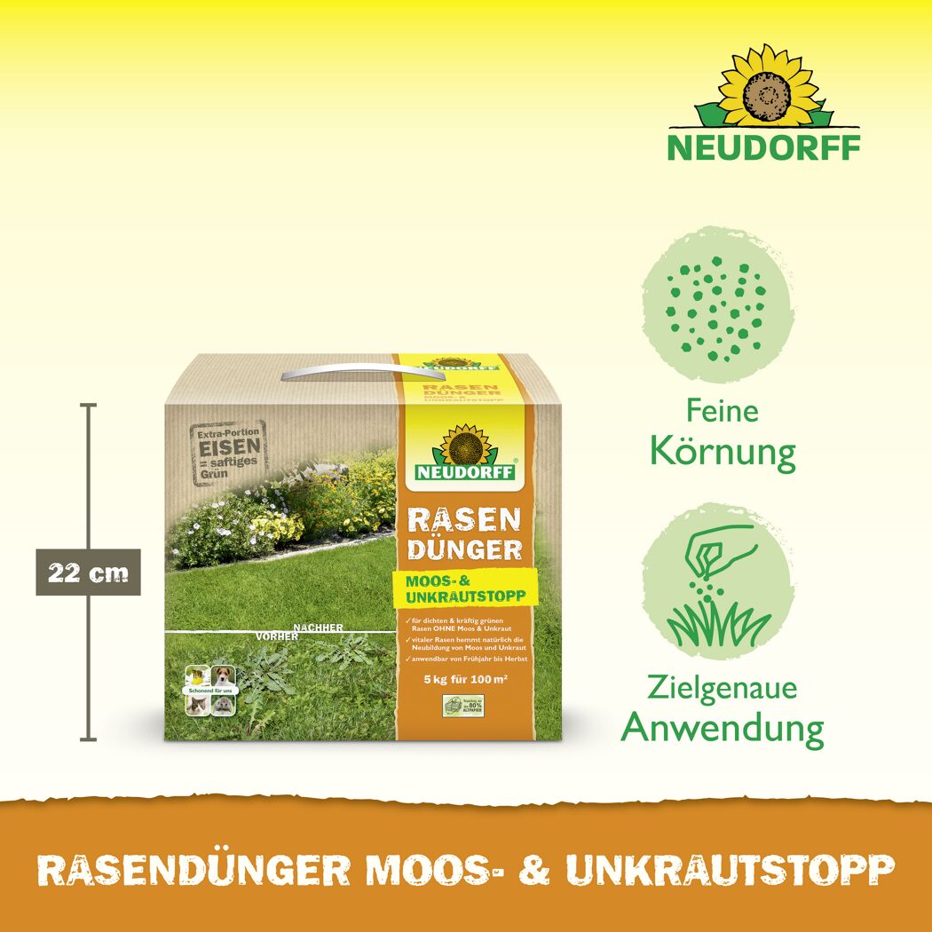 Rasendünger 'Moos- und Unkrautstopp' 5 kg