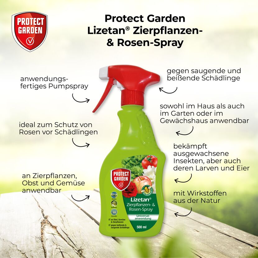 Zierpflanzen- & Rosenspray 'Lizetan' gegen Schädlinge 500 ml