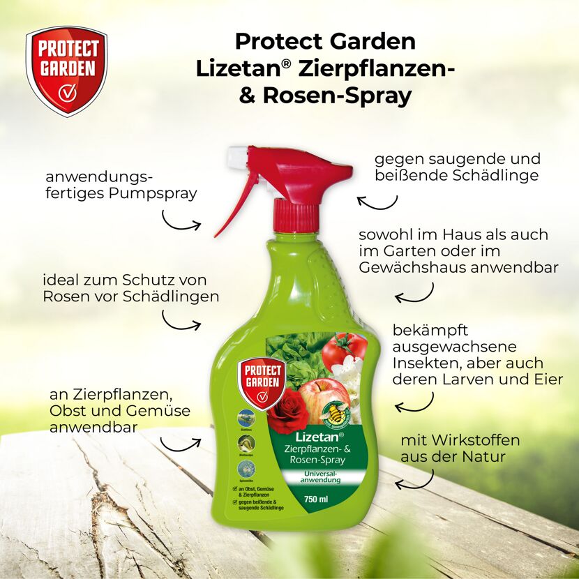 Zierpflanzen- & Rosenspray 'Lizetan' gegen Schädlinge 750 ml