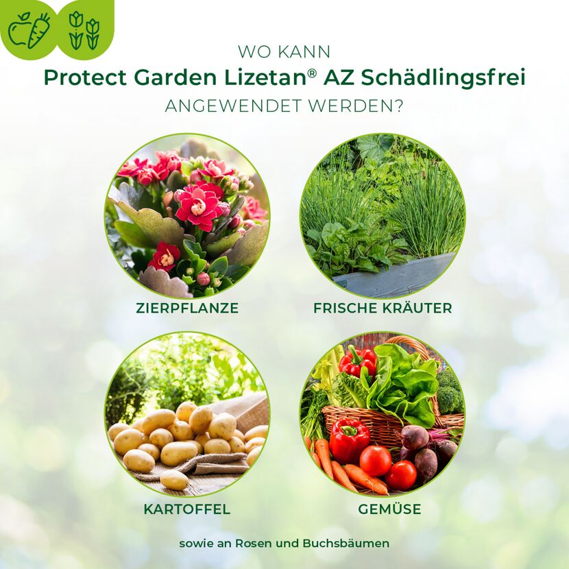 Protect Garden Lizetan AZ Schädlingsfrei für Zierpflanzen, Kräuter, Kartoffeln und Gemüse