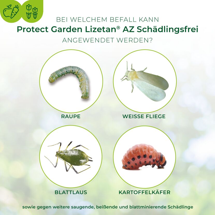 Protect Garden Lizetan AZ gegen Raupe, weiße Fliege, Blattlaus und Kartoffelkäfer