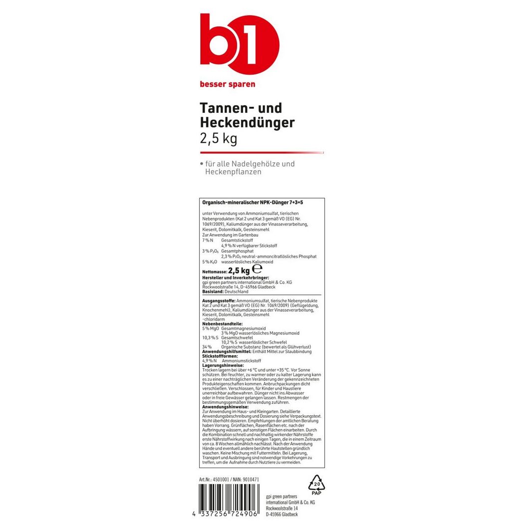 Tannen- und Heckendünger 2,5 kg