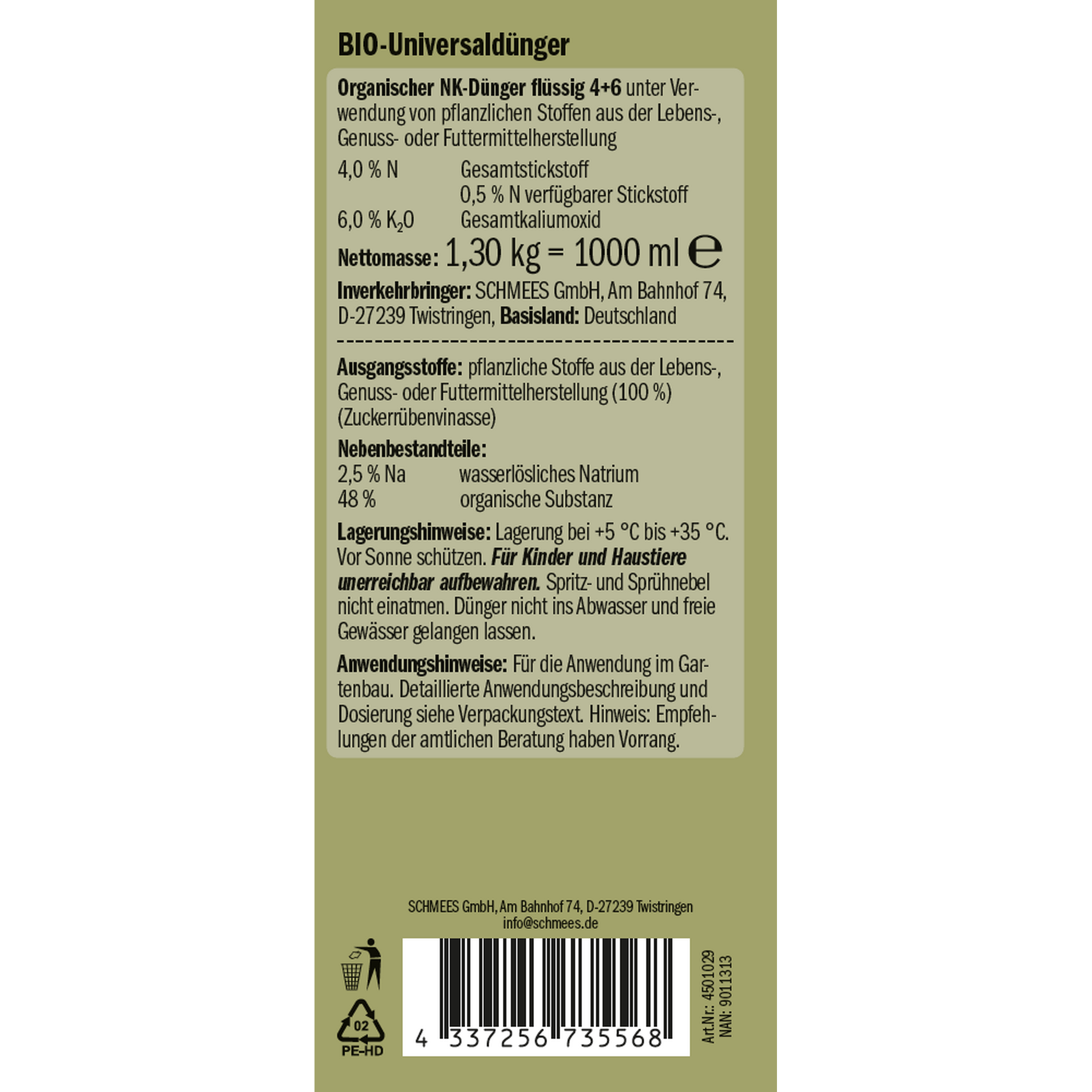 Naturtalent by toom® Bio-Universaldünger 1 l