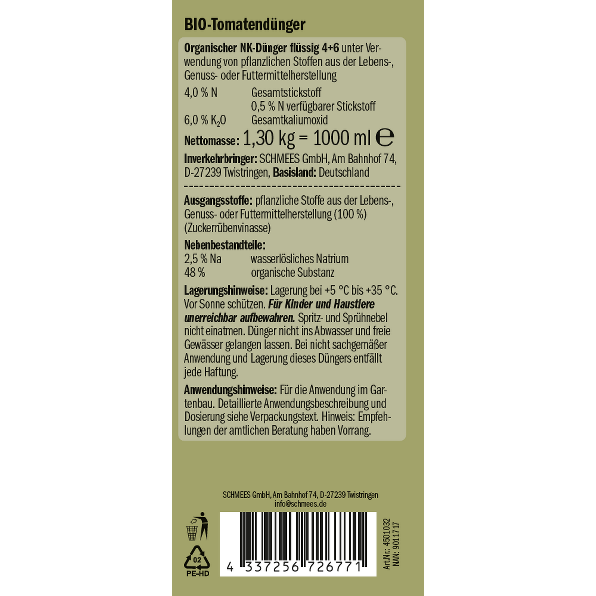 Naturtalent by toom® Bio-Tomatendünger 1 l