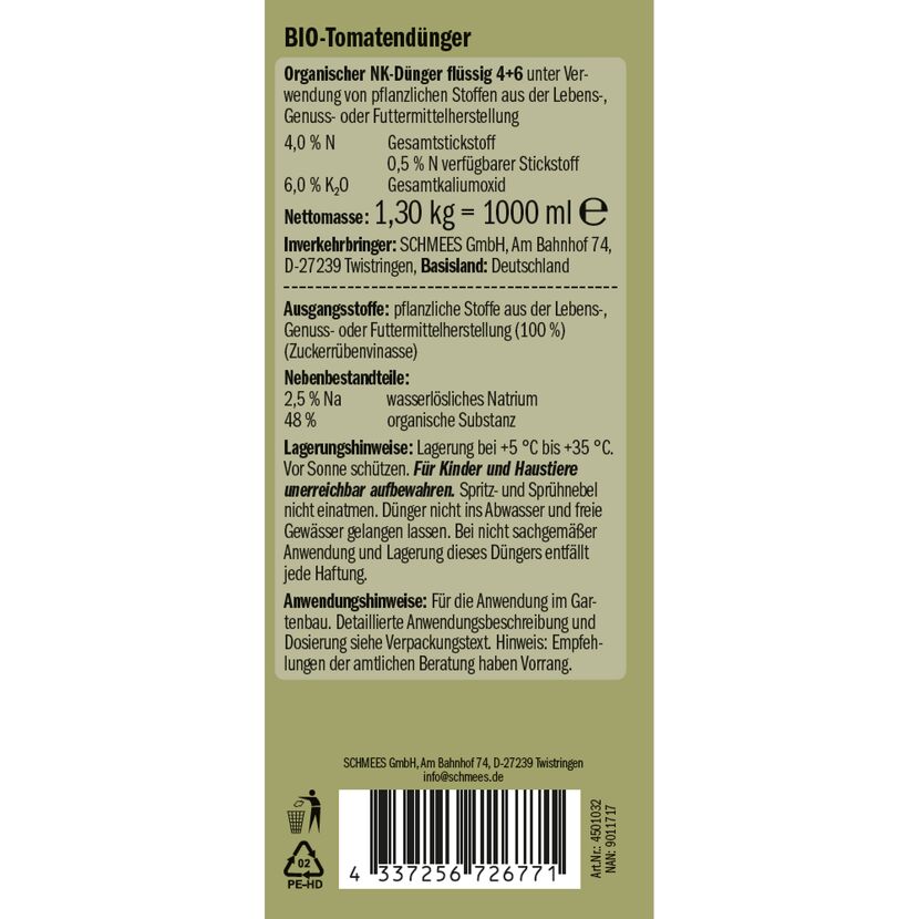 Naturtalent by toom® Bio-Tomatendünger 1 l