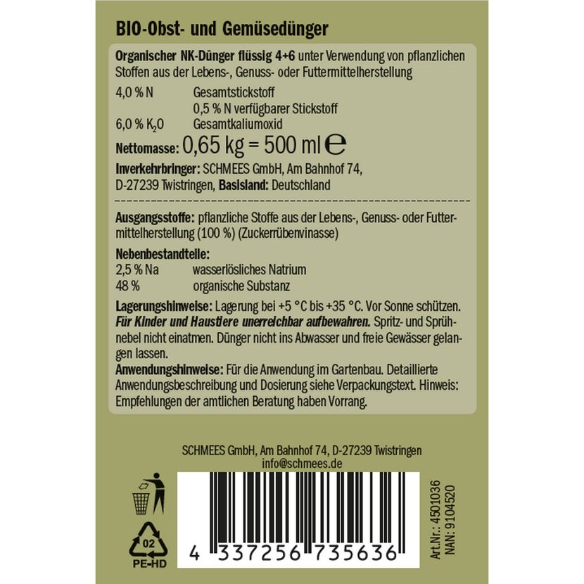 Naturtalent by toom® Bio-Obst- und Gemüsedünger 500 ml