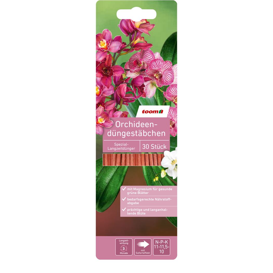 Toom Orchideen-Düngestäbchen, 30 Stück