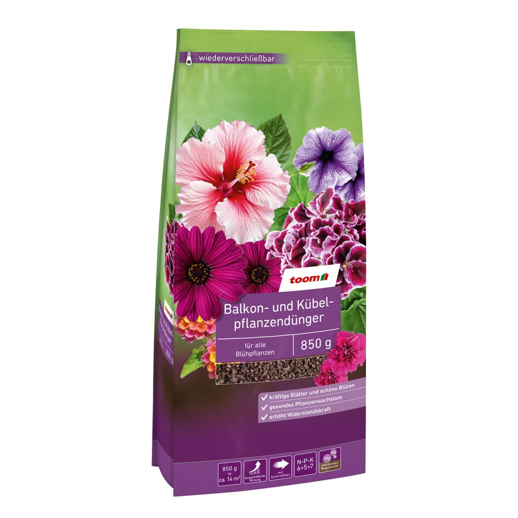 Toom Balkon- und Kübelpflanzendünger 850 g für alle Blühpflanzen