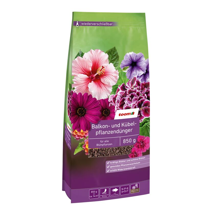 Toom Balkon- und Kübelpflanzendünger 850 g für alle Blühpflanzen
