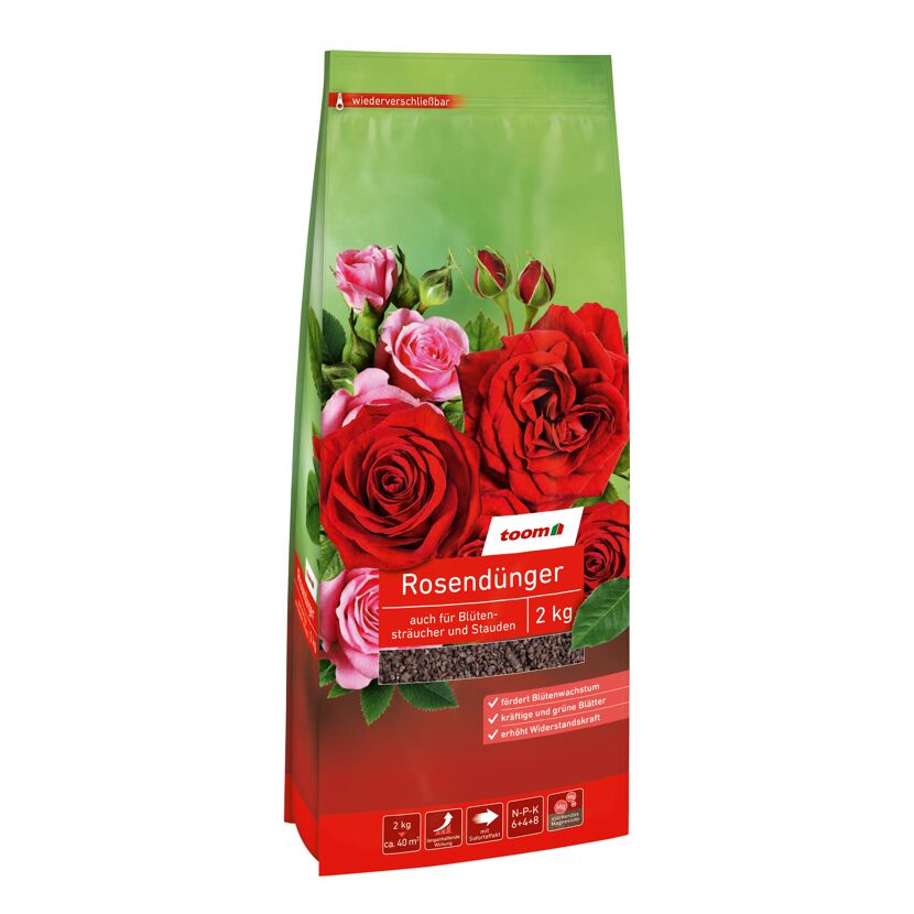 Toom Rosendünger 2 kg für Rosen, Blütensträucher und Stauden