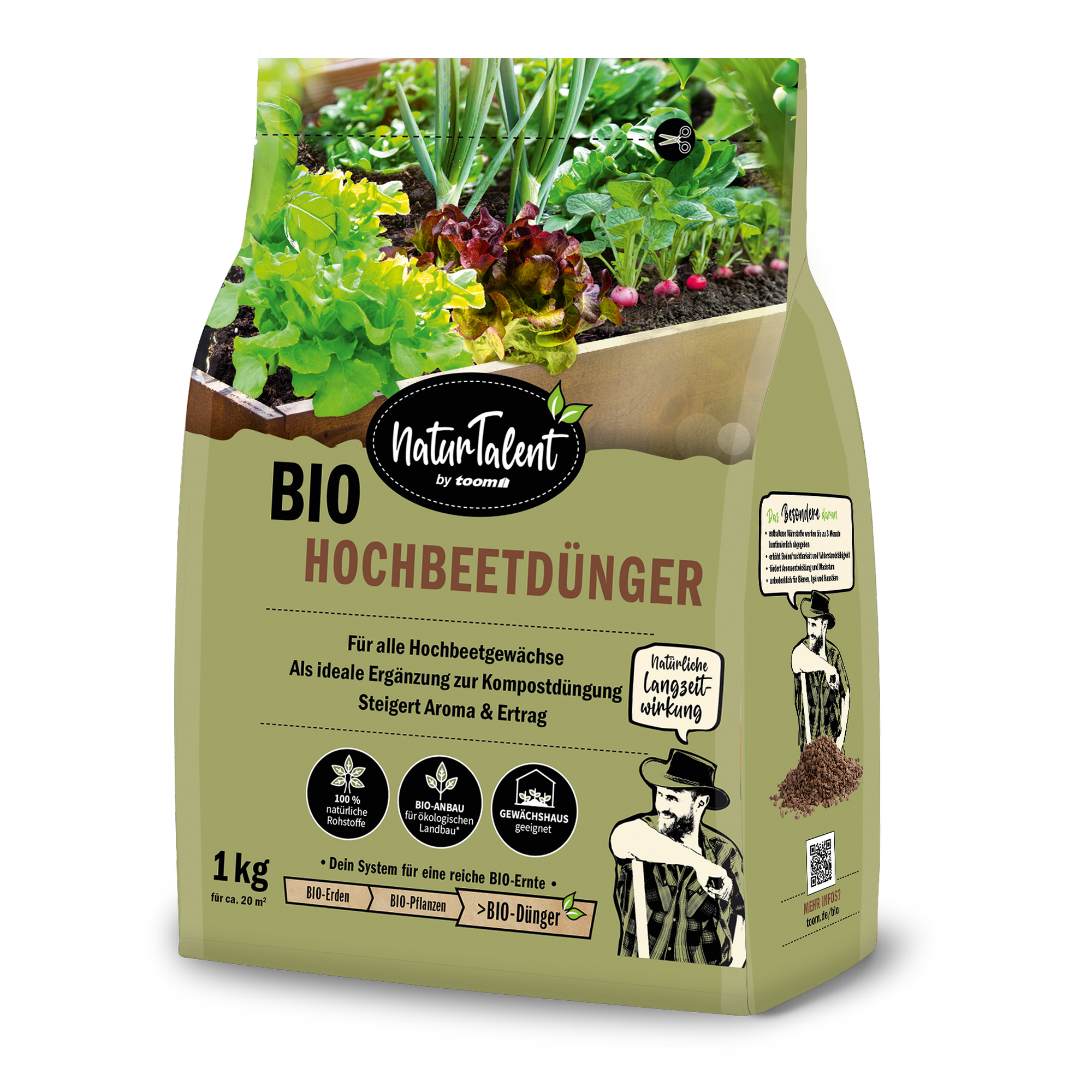 Naturtalent by toom® Bio-Hochbeetdünger 1 kg + product picture