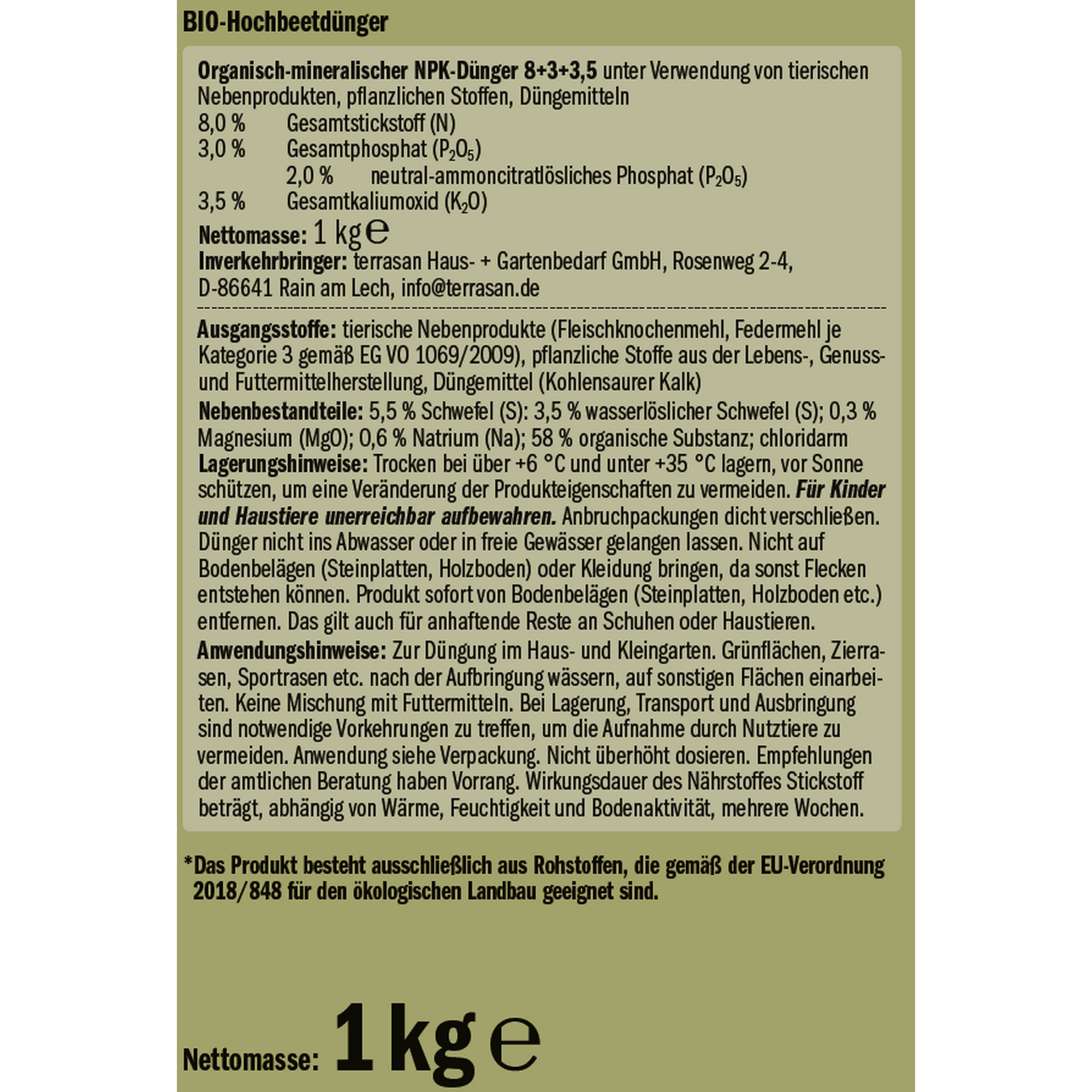 Naturtalent by toom® Bio-Hochbeetdünger 1 kg