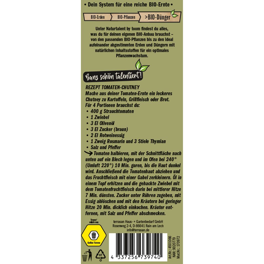 Naturtalent by toom® Bio-Tomatendünger 1 kg