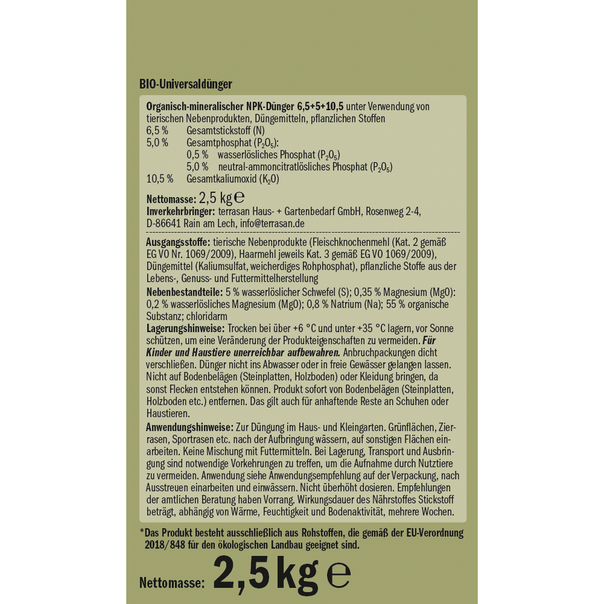 Naturtalent by toom® Bio-Universaldünger 2,5 kg
