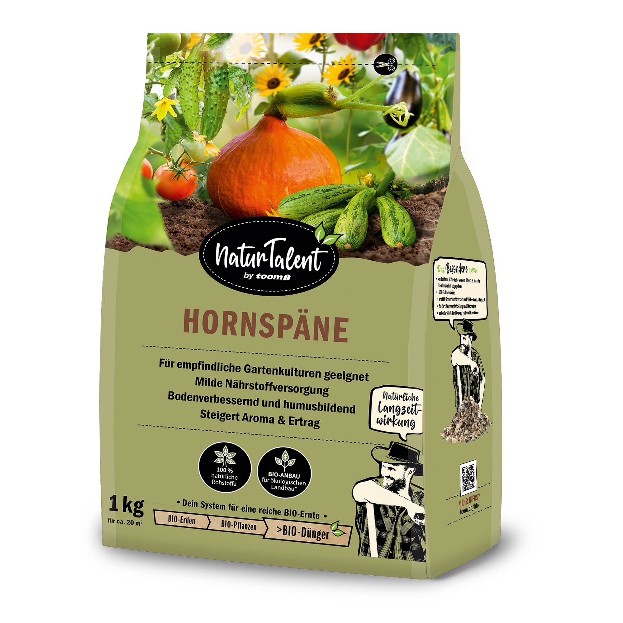 NaturTalent Hornspäne 1 kg für 20 m²